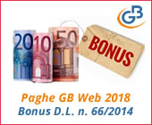 Paghe GB Web 2018: Bonus D.L. n. 66/2014