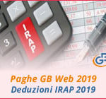 Paghe 2019: Deduzioni IRAP 2019