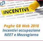 Paghe GB Web: incentivi occupazione NEET e Mezzogiorno