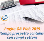 Paghe 2019: Stampa prospetto contabile con campi settore