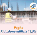 Paghe GB Web 2019: Riduzione edilizia 11.5%